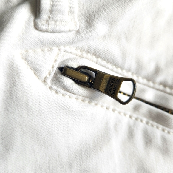 Lauren Ralph Lauren Green Label Jeans White Classic- White Straight-Leg Pants - Picture 6 of 9